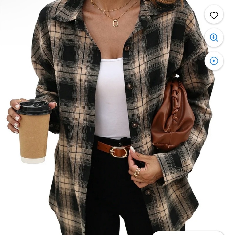 NWT Black & Tan Flannel